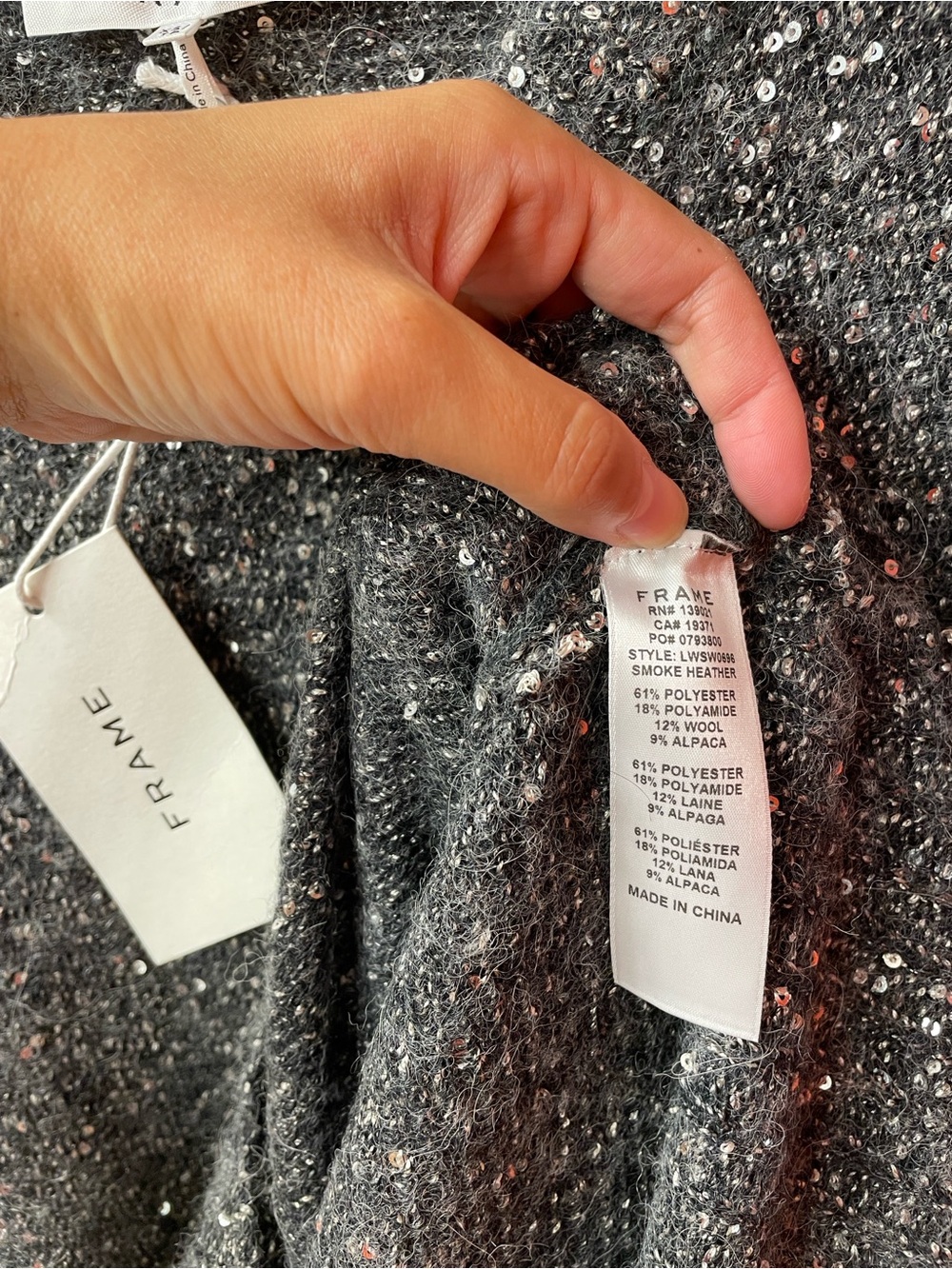 Frame Sequin Sweater Dress NWT